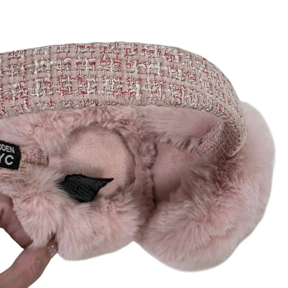 Steve Madden Pink Faux Fur Earmuffs Cozy Winter Warm Ear Warmers One‎ Size